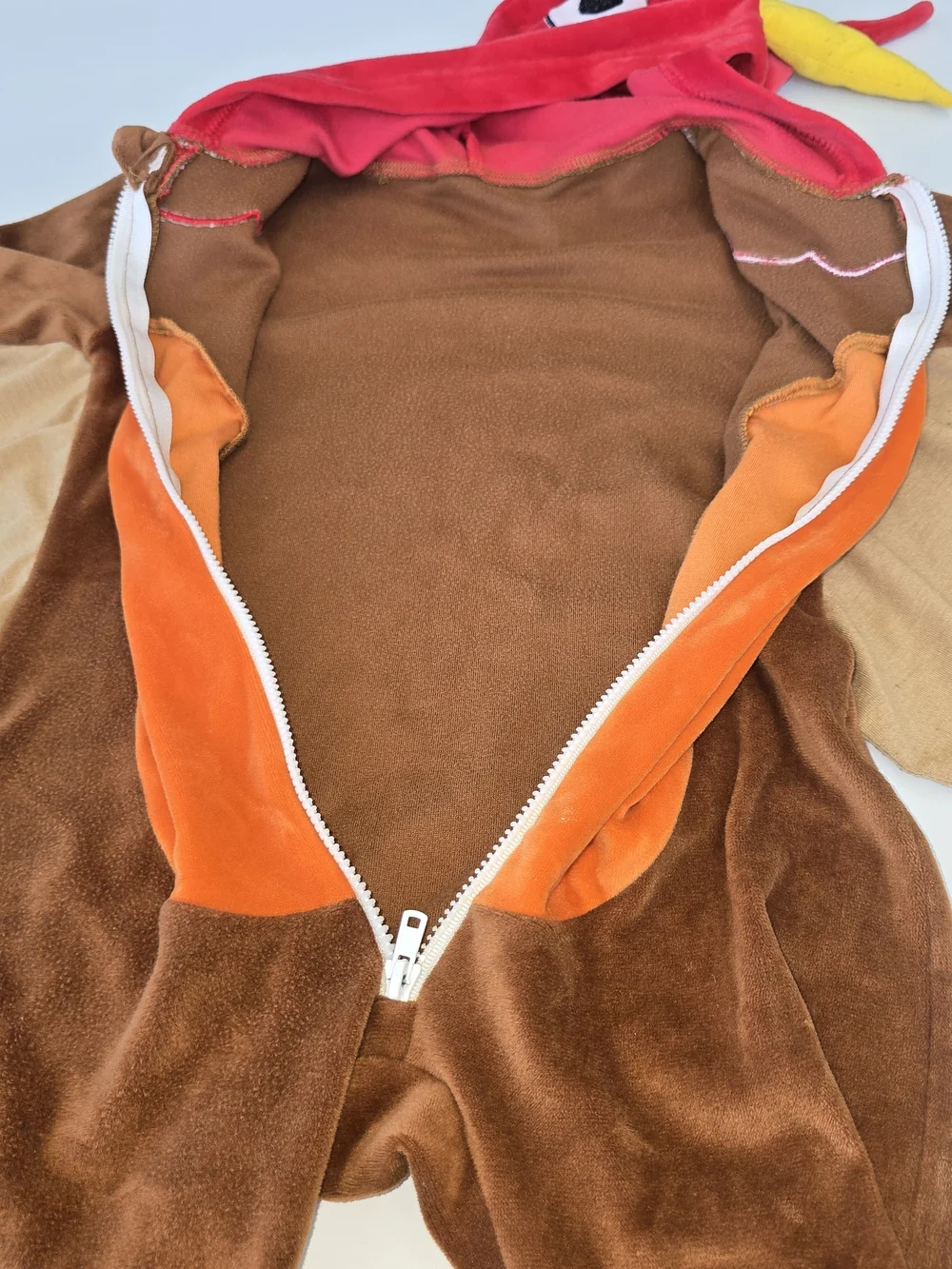 Turkey Costume Toddler Hooded Halloween Jumpsuit - One Size Thanksgiving Unisex